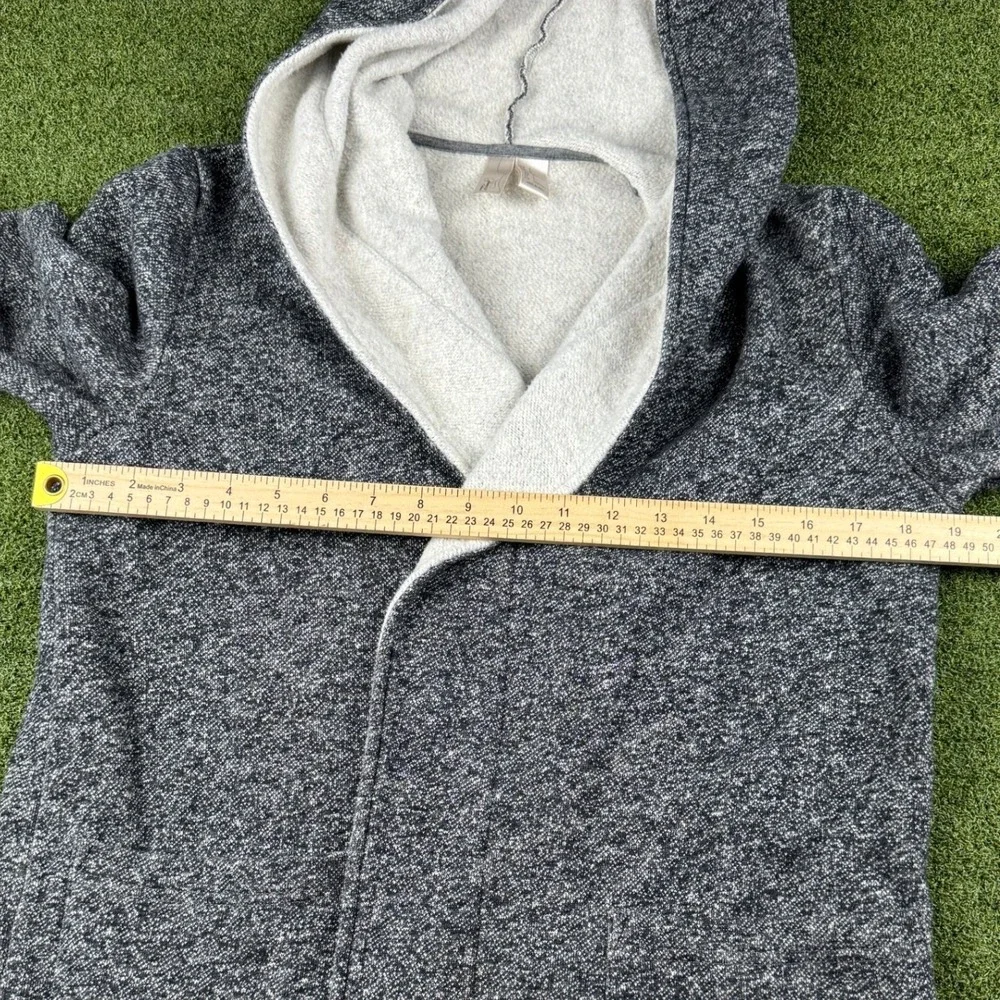 Forever 21 Exclusive Gray Salt and‎ Pepper Marled Open Front Hooded Cardigan L